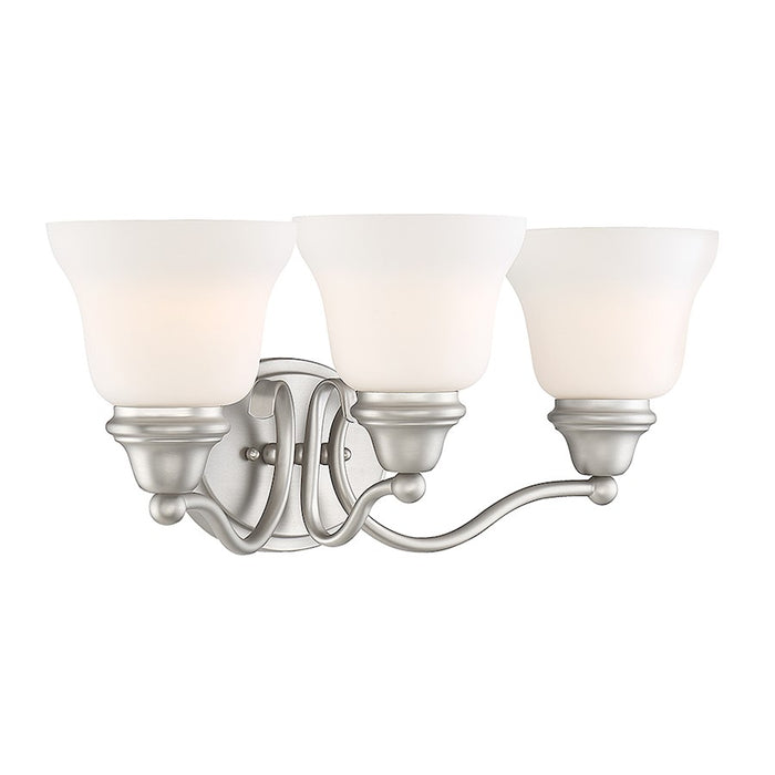 Savoy House Yates 3-Light Bathroom Vanity Light, Pewter