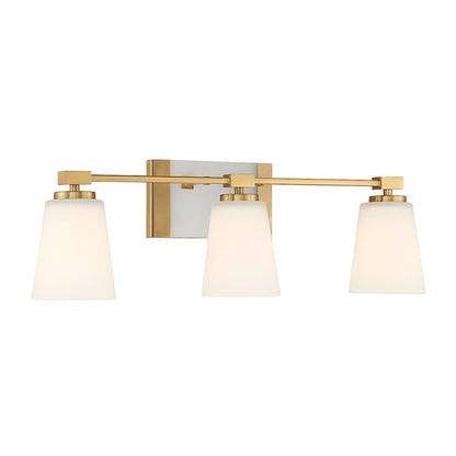 Darby 3-Light Bathroom Vanity Light, Warm Brass