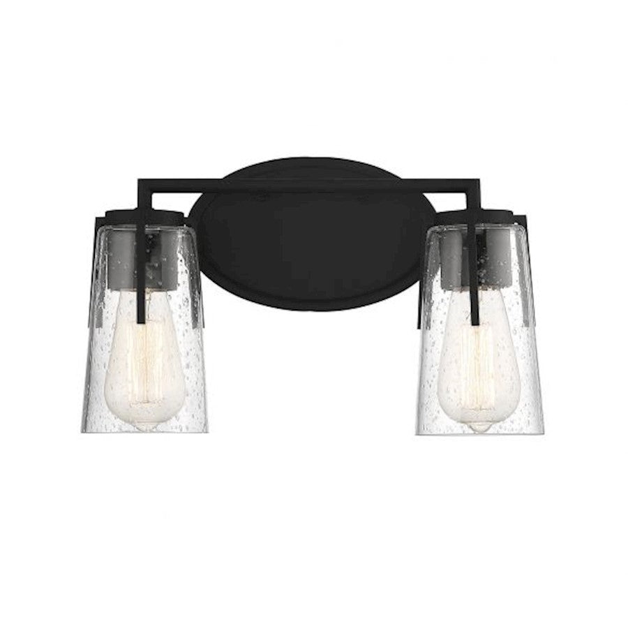 Savoy House Sacremento 2-Light Bathroom Vanity Light, Black - 8-7045-2-BK