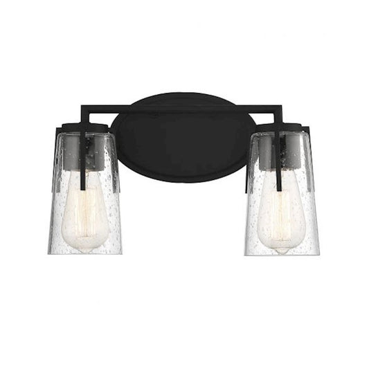 2 Light Bathroom Vanity Light, Black