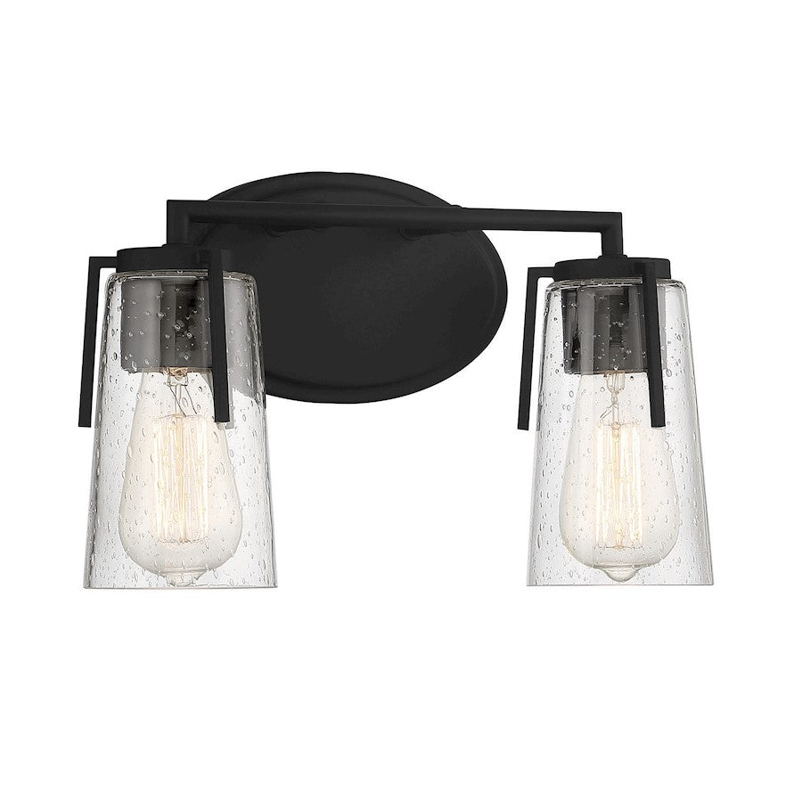 2 Light Bathroom Vanity Light, Black
