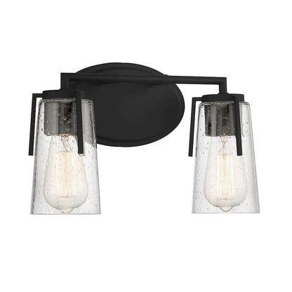 2 Light Bathroom Vanity Light, Black
