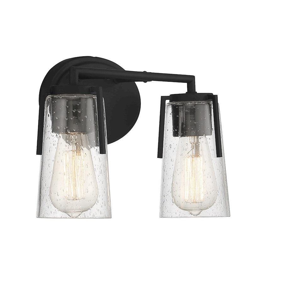 2 Light Bathroom Vanity Light, Black