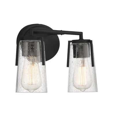 2 Light Bathroom Vanity Light, Black