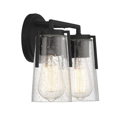 2 Light Bathroom Vanity Light, Black