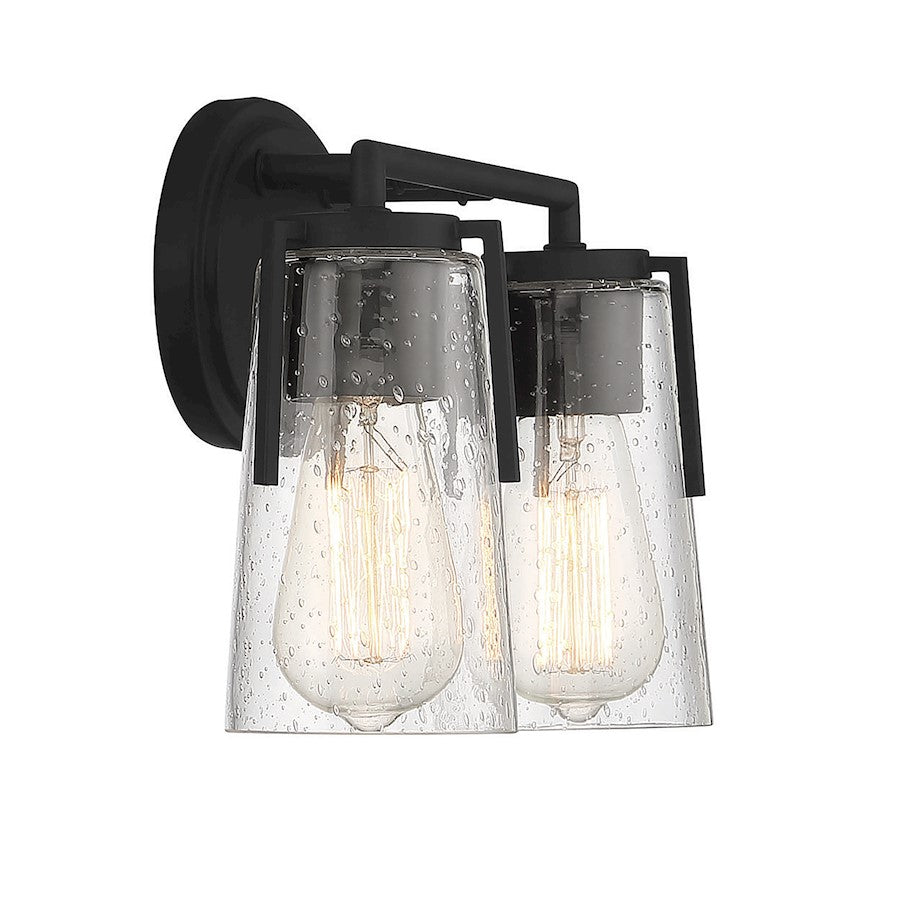 2 Light Bathroom Vanity Light, Black