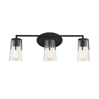 3 Light Bathroom Vanity Light, Black