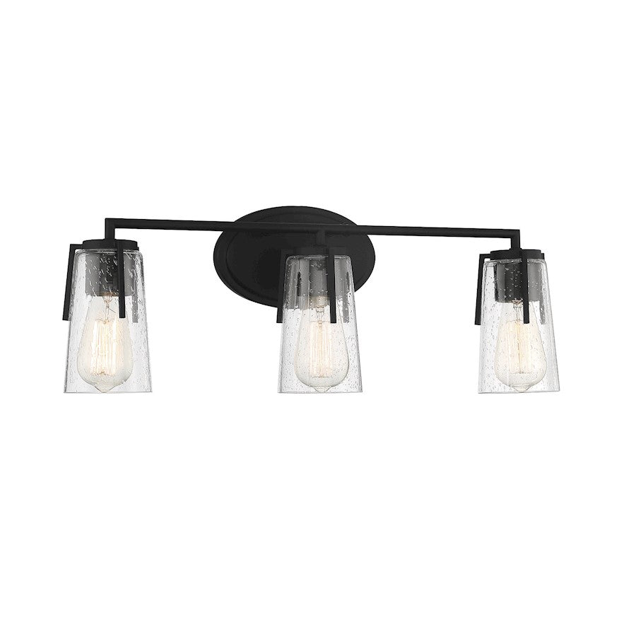 3 Light Bathroom Vanity Light, Black