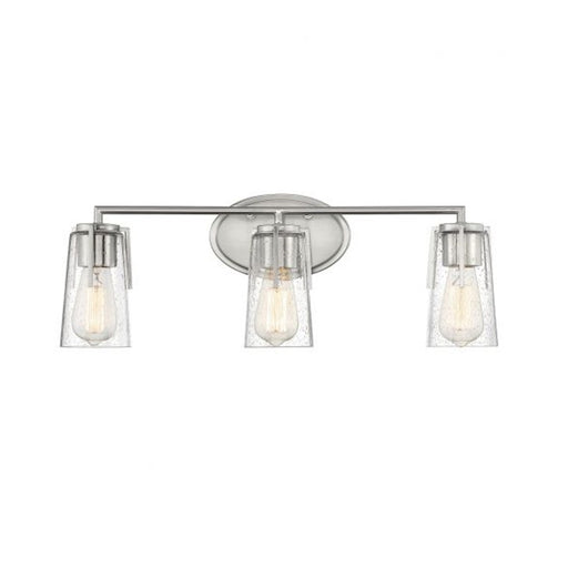 Savoy House Sacremento 3-Light Bathroom Vanity Light, Satin Nickel - 8-7045-3-SN