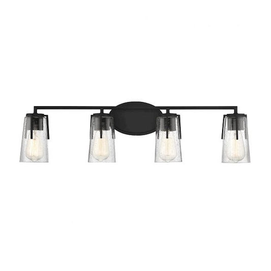 4 Light Bathroom Vanity Light, Black