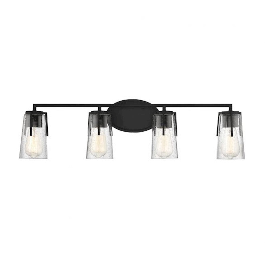 4 Light Bathroom Vanity Light, Black