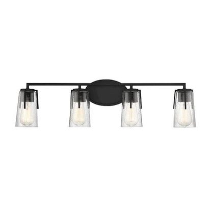 4 Light Bathroom Vanity Light, Black