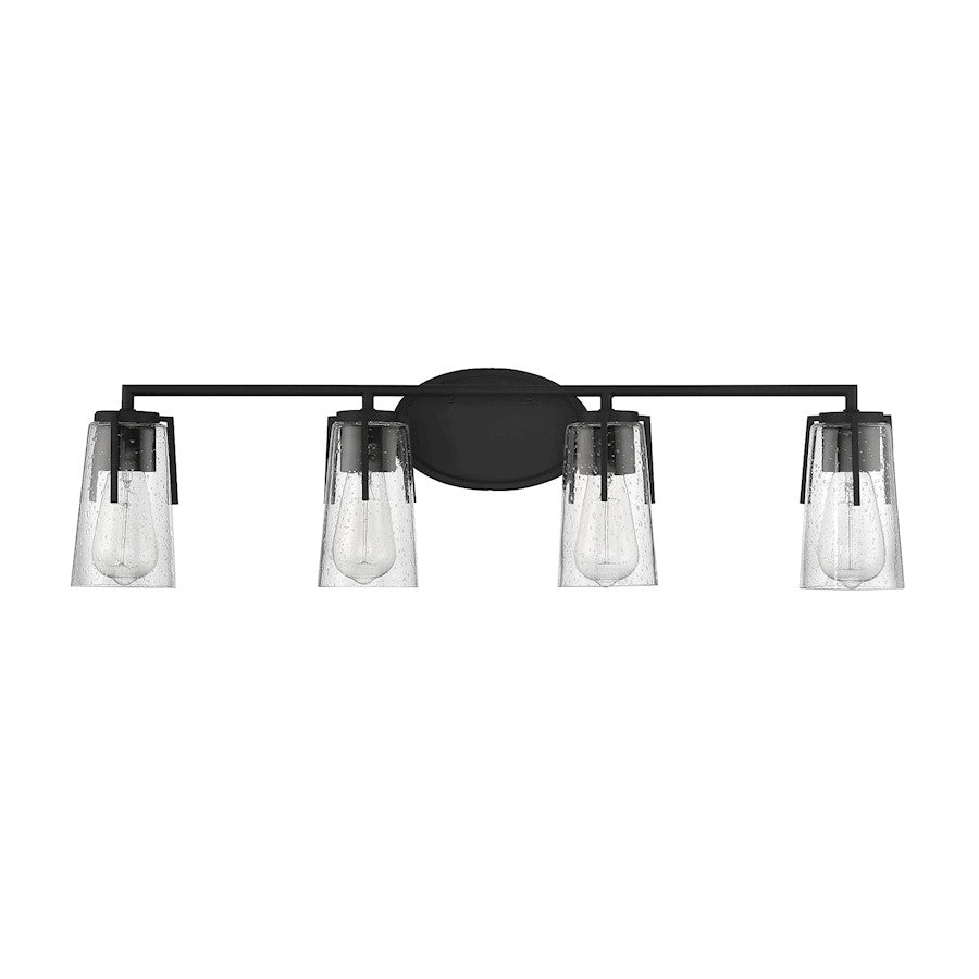 4 Light Bathroom Vanity Light, Black