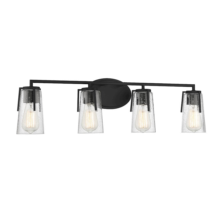 4 Light Bathroom Vanity Light, Black