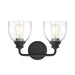 Savoy House Vale 2-Light Bathroom Vanity Light, Black - 8-7205-2-BK