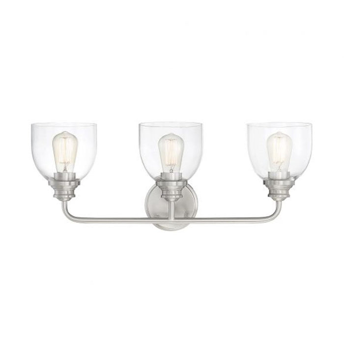 Savoy House Vale 3-Light Bathroom Vanity Light, Satin Nickel - 8-7205-3-SN