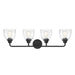 Savoy House Vale 4-Light Bathroom Vanity Light, Black - 8-7205-4-BK