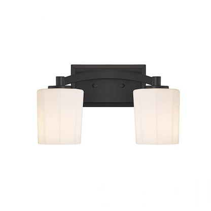 2 Light Bathroom Vanity Light, Matte Black