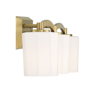 3 Light Bathroom Vanity Light, Matte Black