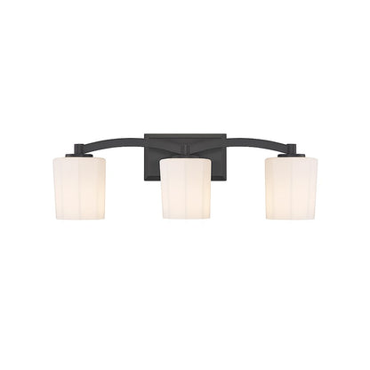 Savoy House Whitney 3-Light Bathroom Vanity Light, Matte Black - 8-7710-3-BK