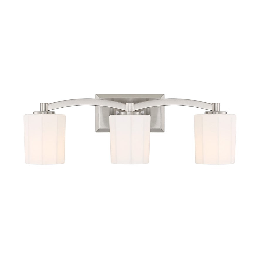 3 Light Bathroom Vanity Light, Matte Black