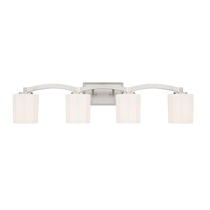 4 Light Bathroom Vanity Light, Matte Black