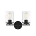 Savoy House Marshall 2-Light Bathroom Vanity Light, Matte Black - 8-8020-2-BK