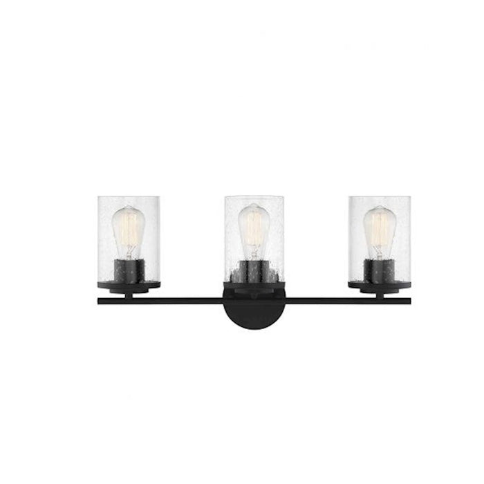 Savoy House Marshall 3-Light Bathroom Vanity Light, Matte Black - 8-8020-3-BK