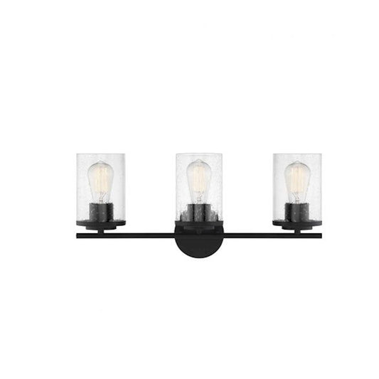 3 Light Bathroom Vanity Light, Matte Black