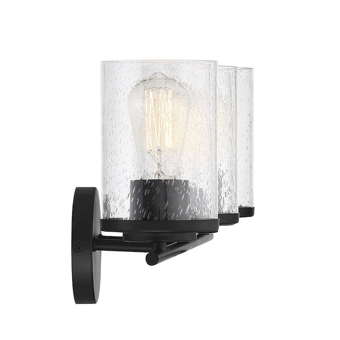 Savoy House Marshall 3-Light Bathroom Vanity Light, Matte Black