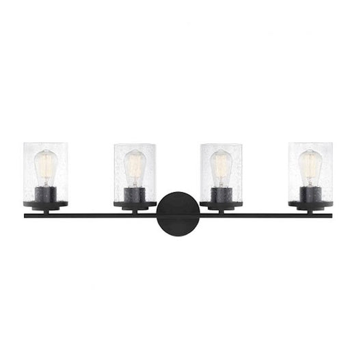 Savoy House Marshall 4-Light Bathroom Vanity Light, Matte Black - 8-8020-4-BK