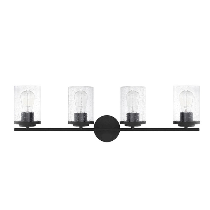 Savoy House Marshall 4-Light Bathroom Vanity Light, Matte Black