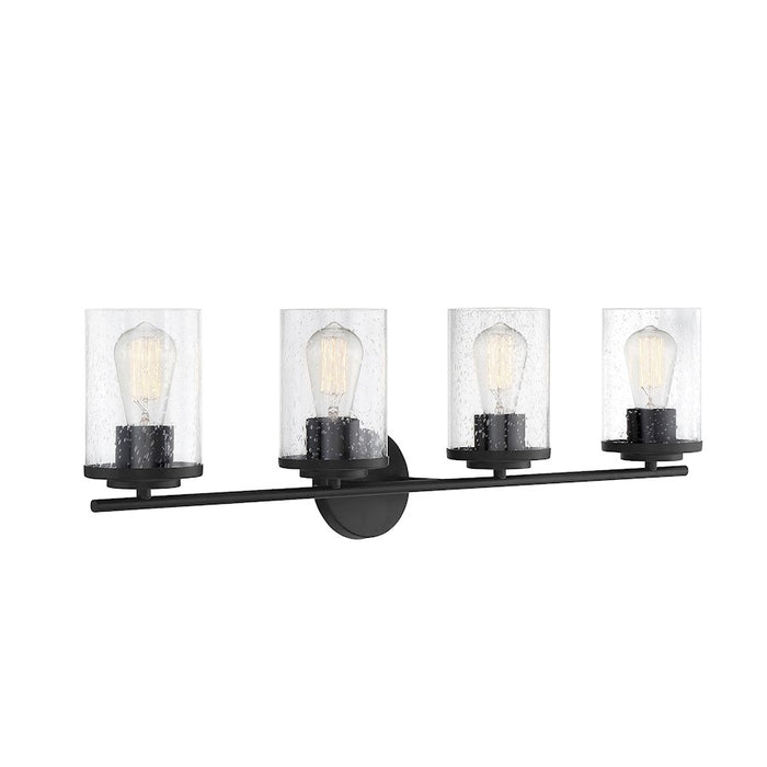 Savoy House Marshall 4-Light Bathroom Vanity Light, Matte Black