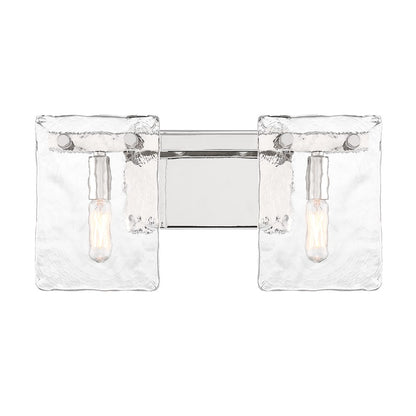 2 Light Bathroom Vanity Light, Polished Nickel
