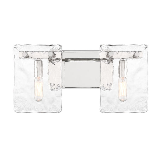 2 Light Bathroom Vanity Light, Polished Nickel