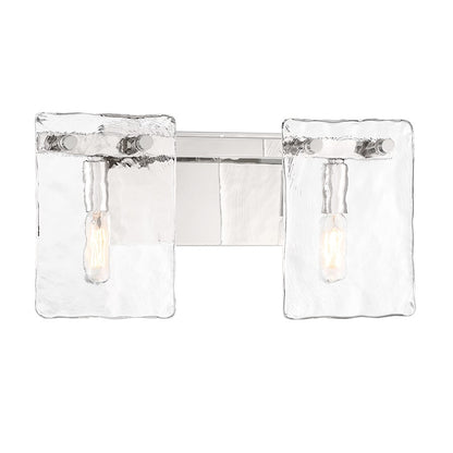 2 Light Bathroom Vanity Light, Polished Nickel