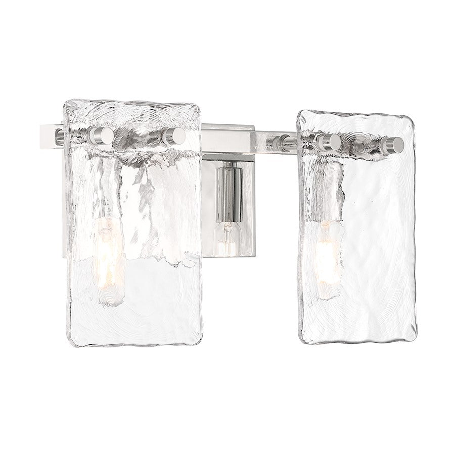 2 Light Bathroom Vanity Light, Polished Nickel