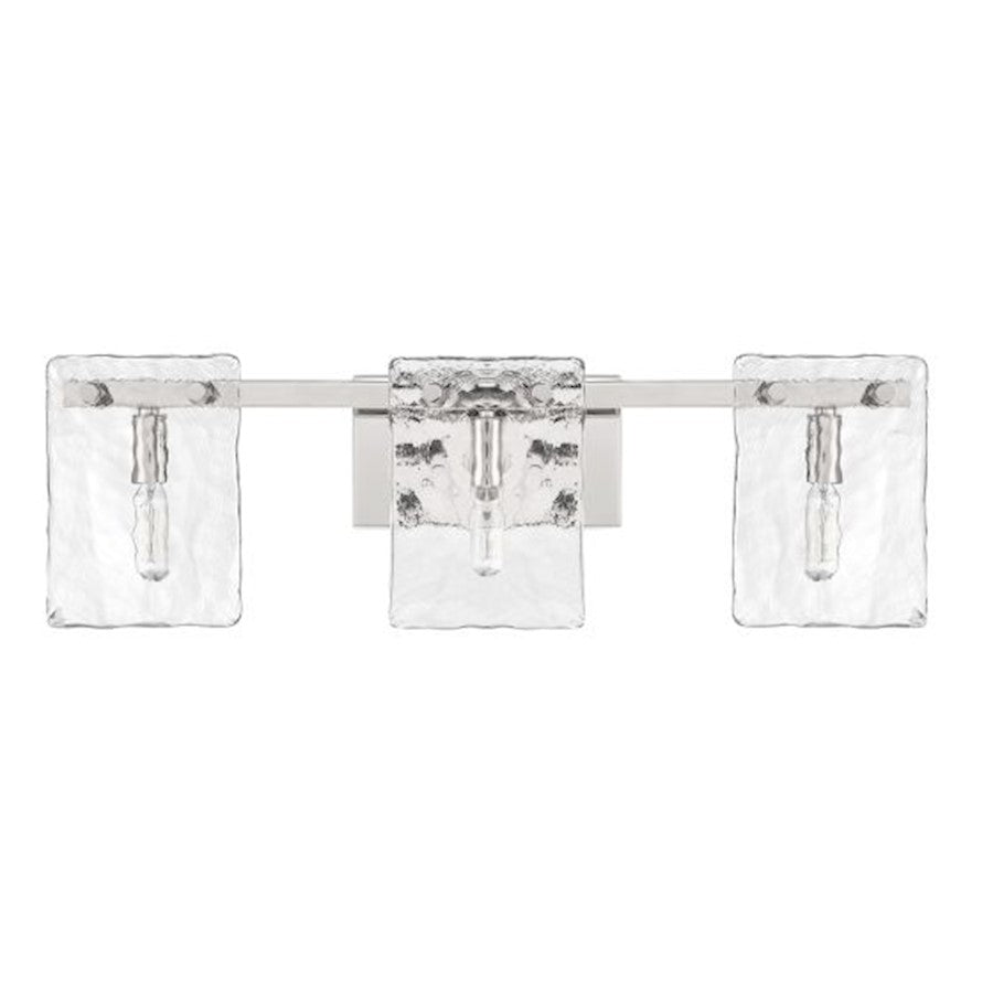 3 Light Bathroom Vanity Light, Polished Nickel