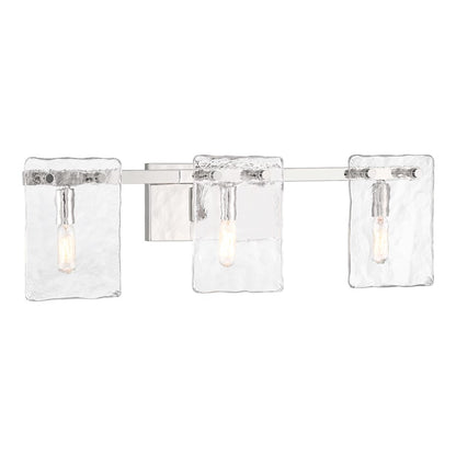 3 Light Bathroom Vanity Light, Polished Nickel