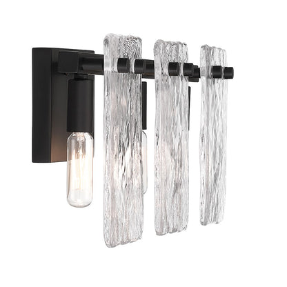 3 Light Bathroom Vanity Light, Matte Black