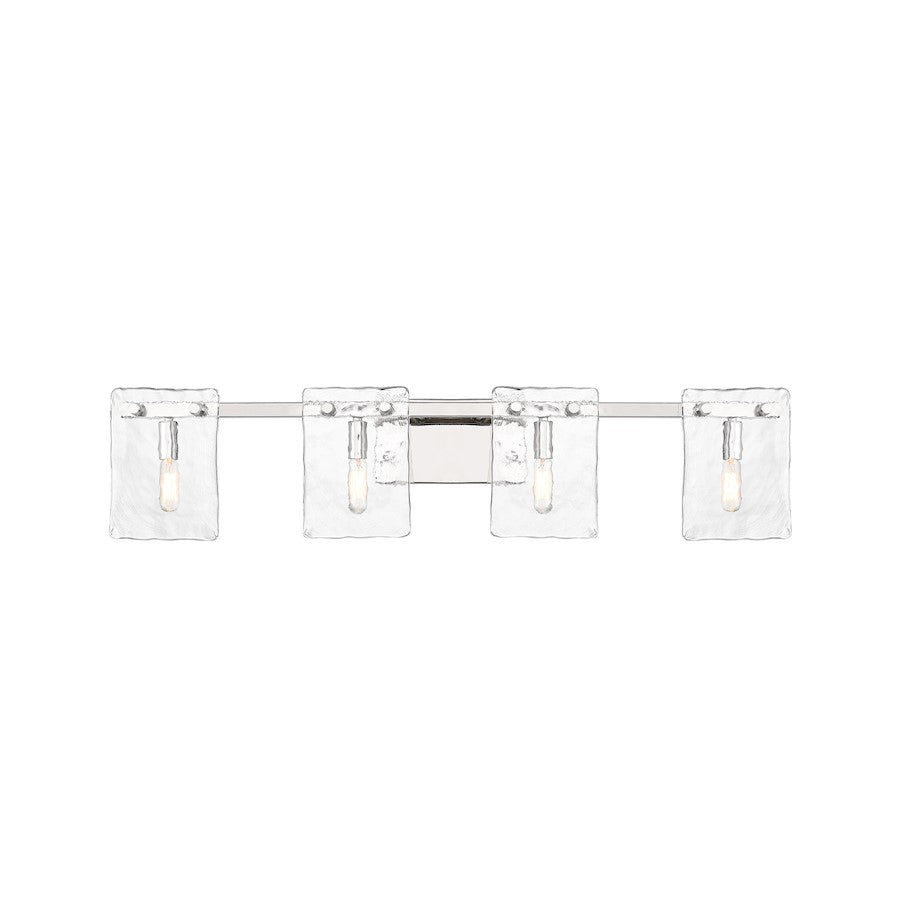 4 Light Bathroom Vanity Light, Polished Nickel