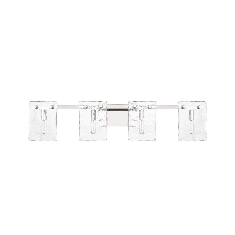 4 Light Bathroom Vanity Light, Polished Nickel