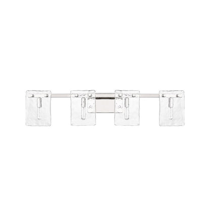 4 Light Bathroom Vanity Light, Polished Nickel