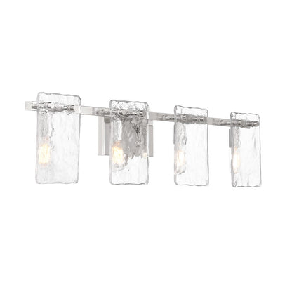 4 Light Bathroom Vanity Light, Polished Nickel