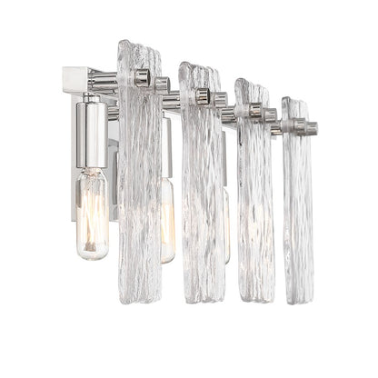 4 Light Bathroom Vanity Light, Polished Nickel