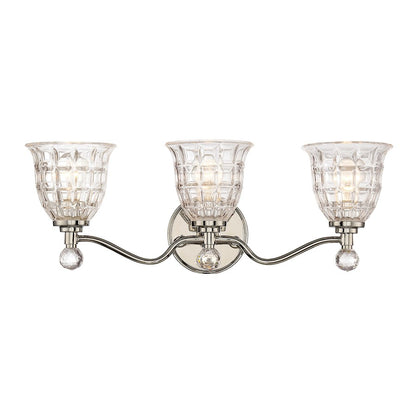 Savoy House Birone 3-Light Bathroom Vanity Light, Polished Nickel - 8-880-3-109