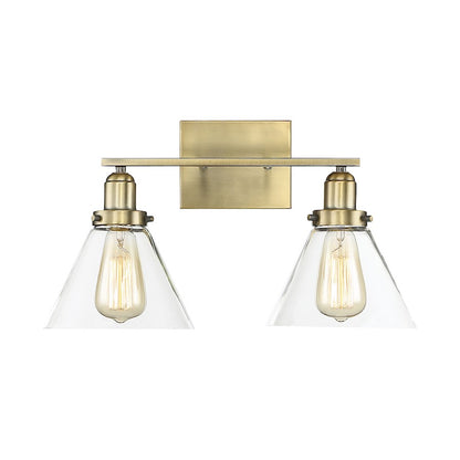 Savoy House Drake 2-Light Bathroom Vanity Light, Warm Brass - 8-9130-2-322