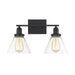 Savoy House Drake 2-Light Bathroom Vanity Light, Black - 8-9130-2-BK