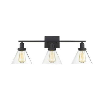 3 Light Bathroom Vanity Light, Black