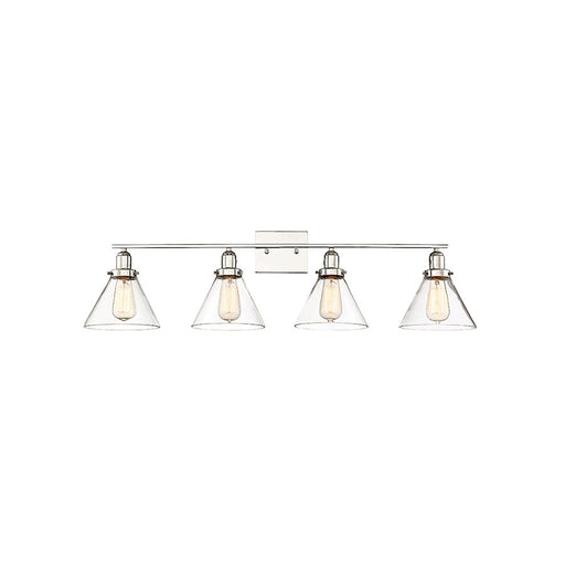 Savoy House Drake 4-Light Bathroom Vanity Light, Polished Nickel - 8-9130-4-109